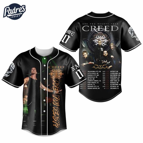 Creed Are You Ready Tour Baseball Jersey Outfit Music Merch 2