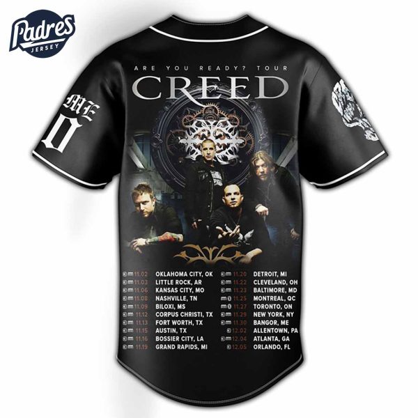 Creed Are You Ready Tour Baseball Jersey Outfit Music Merch 4