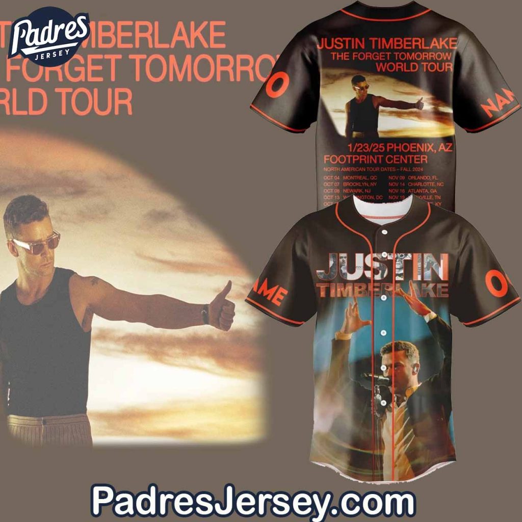 Custom Justin Timberlake World Tour Baseball Jersey