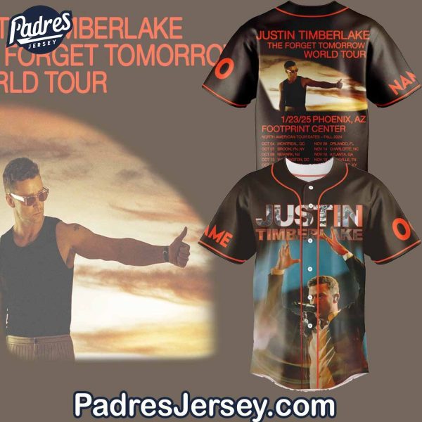 Custom Justin Timberlake World Tour Baseball Jersey 1