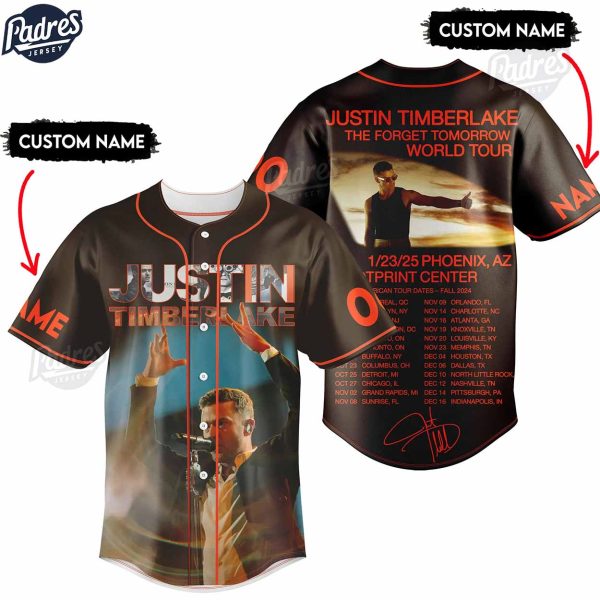 Custom Justin Timberlake World Tour Baseball Jersey 2