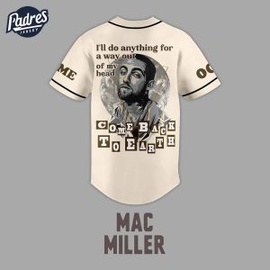 Custom Mac Miller Baseball Jersey Style 1