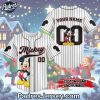 Custom Merry Christmas Disney Mickey Mouse Baseball Jersey Outfit 1