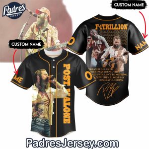 Custom Post Malone F1-Trillion Baseball Jersey For Adults