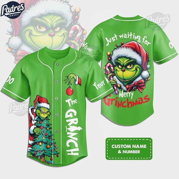 Custom The Grinch Baseball Jersey Outfit 2