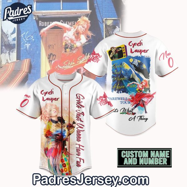 Cyndi Lauper Baseball Jersey Outfit Music Merch 1