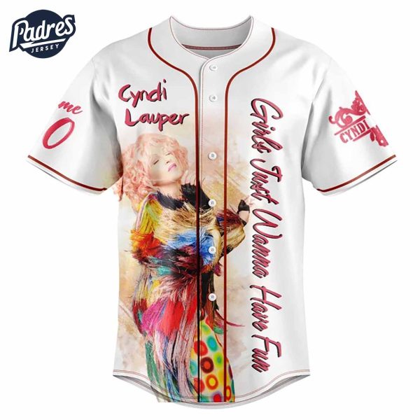 Cyndi Lauper Baseball Jersey Outfit Music Merch 3