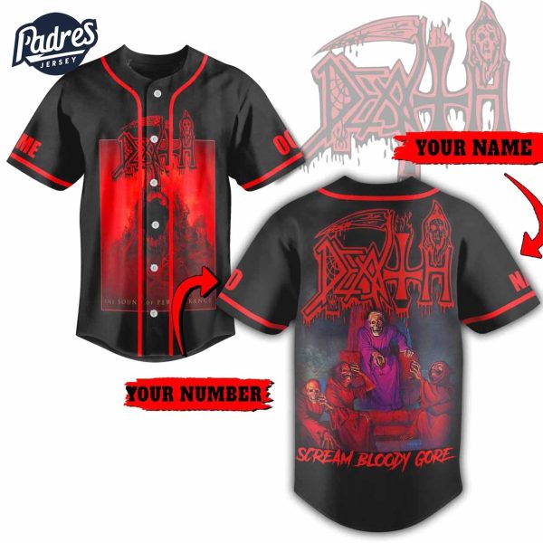 Death Metal Band Scream Bloody Gore Baseball Jersey 1