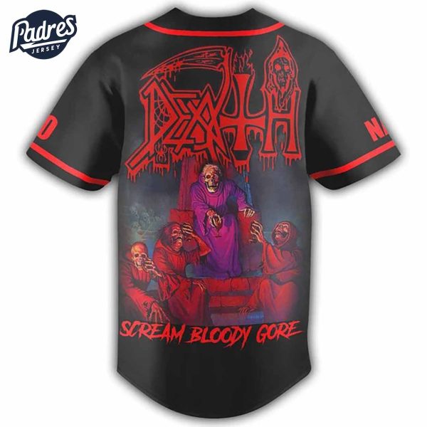 Death Metal Band Scream Bloody Gore Baseball Jersey 2