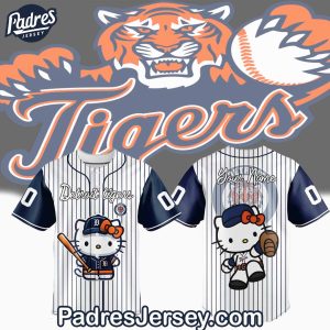 Detroit Tigers Hello Kitty Baseball Jersey Outfit 1