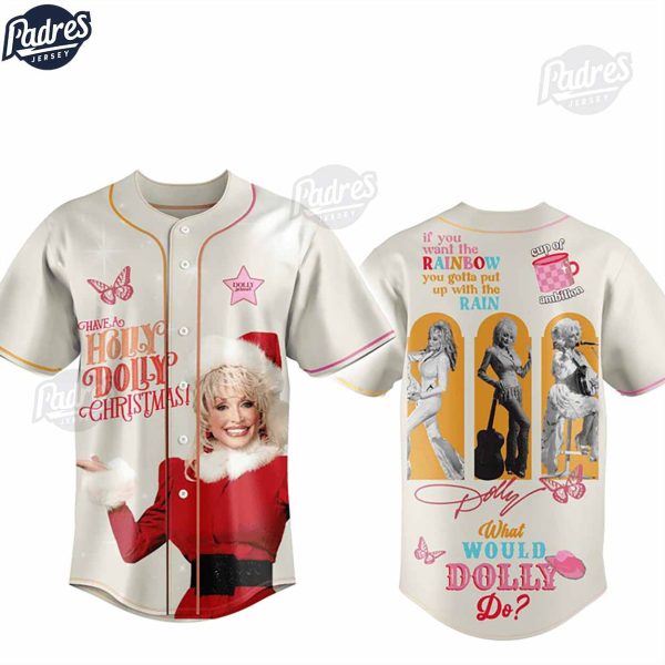 Dolly Parton Holly Jolly Christmas Baseball Jersey Outfit 2