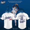 Fernando Valenzuela Los Angeles Dodgers Art Baseball Jersey 2