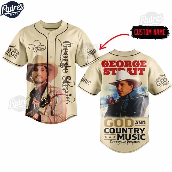 George Strait God And Country Music Baseball Jersey Outfit 2