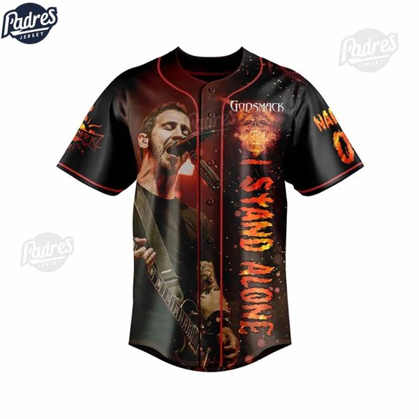 Godsmack I Stand Alone Custom Baseball Jersey Outfit 3