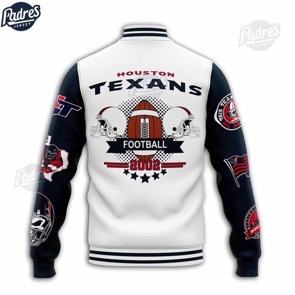 Houston texans NFL Baseball Jacket Custom Name 4