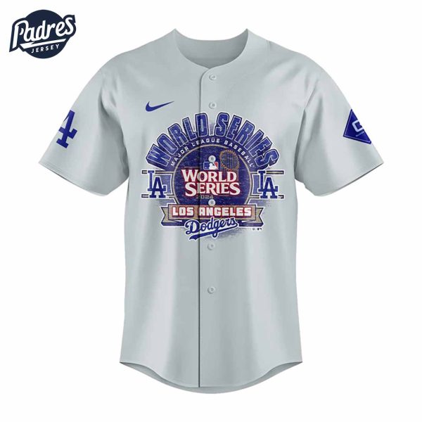 Los Angeles Dodgers 2024 World Series Champions Grey Baseball Jersey 3