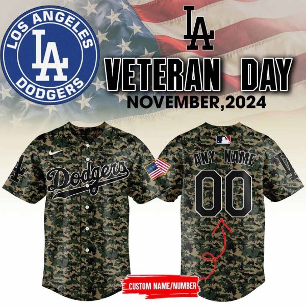 Los Angeles Dodgers Baseball Jersey Outfit Veteran Day 2024 1