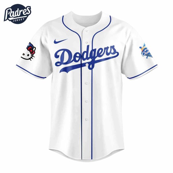 Los Angeles Dodgers World Series Champions 2024 Hello Kitty Baseball Jersey 2