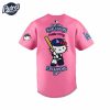 Los Angeles Dodgers World Series Champions Hello Kitty Pink Baseball Jersey 2