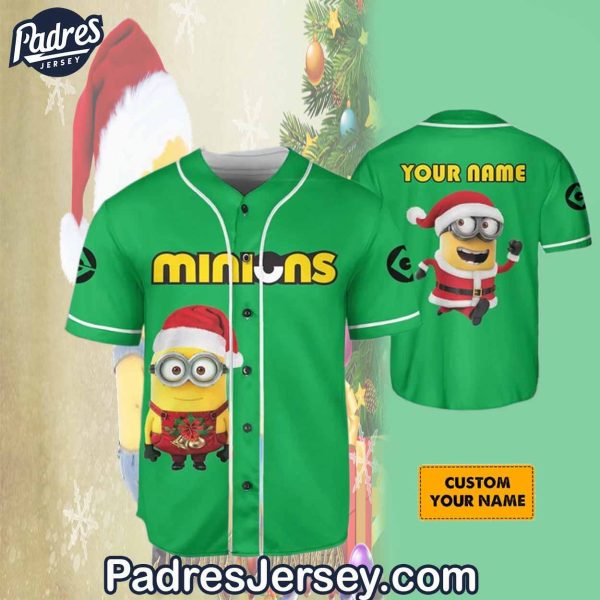 Minion Christmas Baseball Jersey Outfit Custom Name 1