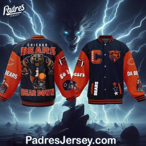 NFL Chicago Bears Bears Down Baseball Jacket 1