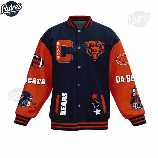 NFL Chicago Bears Bears Down Baseball Jacket 4