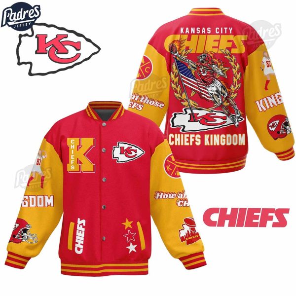 NFL Kansas City Chiefs Kingdom Baseball Jacket Style 2