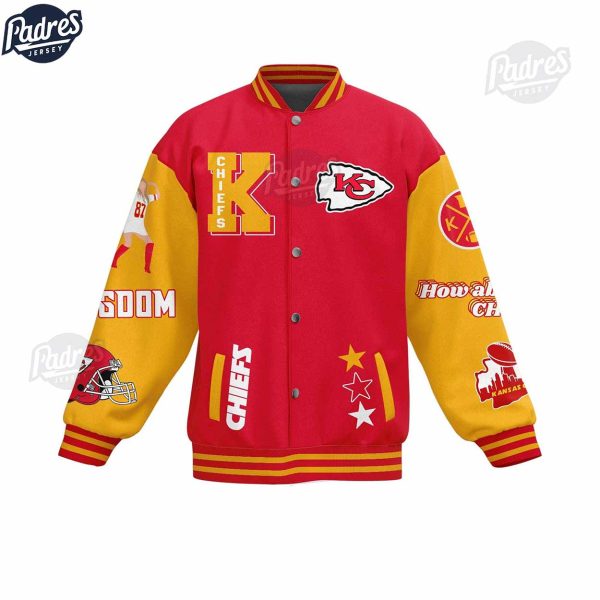 NFL Kansas City Chiefs Kingdom Baseball Jacket Style 3