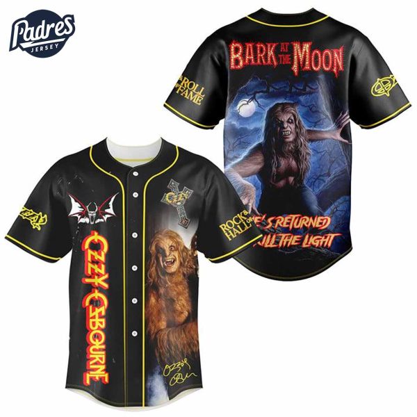 Ozzy Osbourne Bark In The Moon Baseball Jersey 1