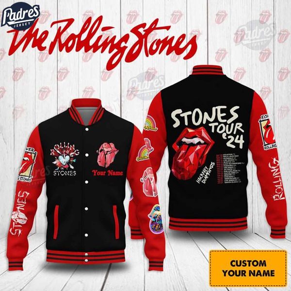 Rolling Stone Tour 2024 Baseball Jacket Custom Name 1