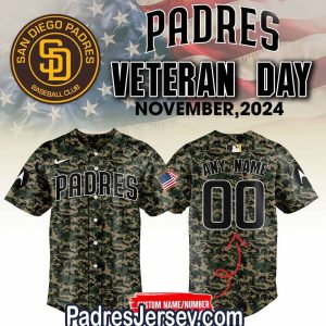 San Diego Padres Baseball Jersey Outfit Veteran Day 2024 1