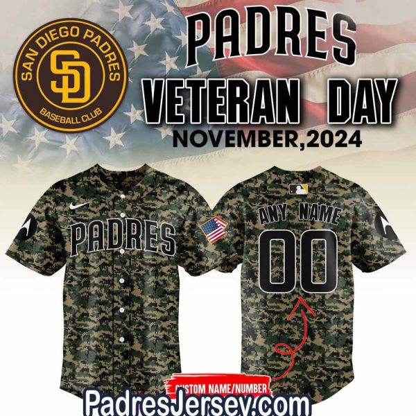 San Diego Padres Baseball Jersey Outfit Veteran Day 2024 1