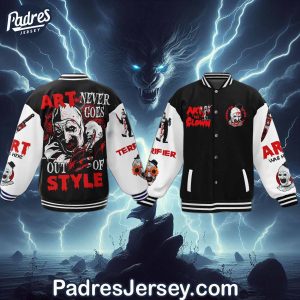 Terrifier 3 Art The Clown Baseball Jacket 1