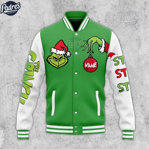 The Grinch Define Naughty Baseball Jacket Outfit 3