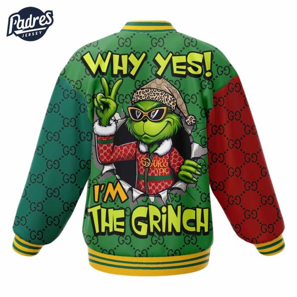 The Grinch Gucci Christmas Baseball Jacket Style 4