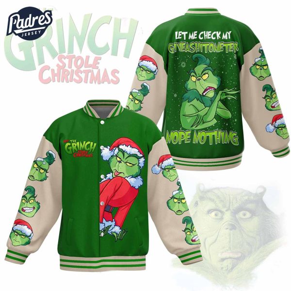 The Grinch Stole Christmas 2024 Baseball Jacket Style 2