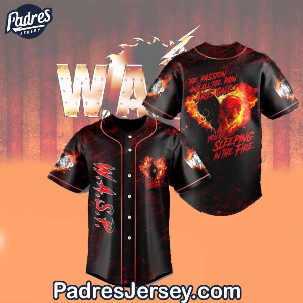 W.A.S.P Sleeping In The Fire Baseball Jersey Outfit