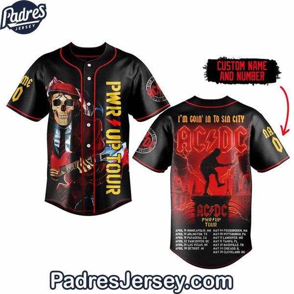 ACDC PWR UP Tour Baseball Jersey Outfit Custom Name 1