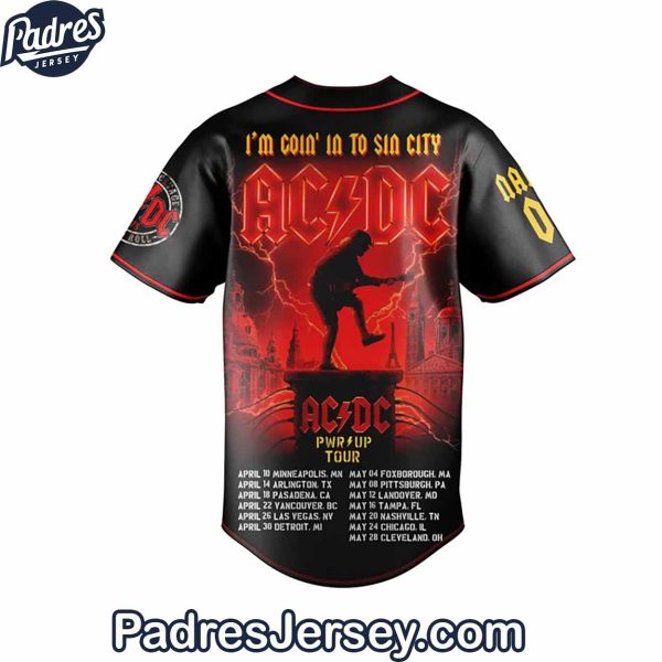 ACDC PWR UP Tour Baseball Jersey Outfit Custom Name 3