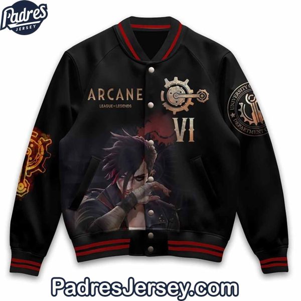 Arcane League of Legends Vi Baseball Jacket Outfit 2