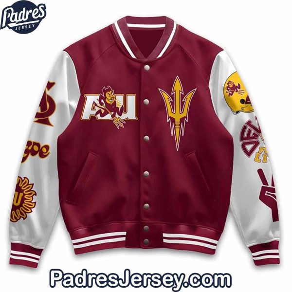 Big 12 Conference Champions 2024 Arizona State Sun Devils Baseball Jacket Outfit 2