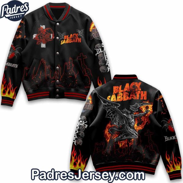 Black Sabbath Hellfire Baseball Jacket Outfit 1