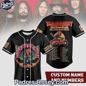 Blackberry Smoke Baseball Jersey Outfit Rattle Rattle And Roll Tour 2025 1