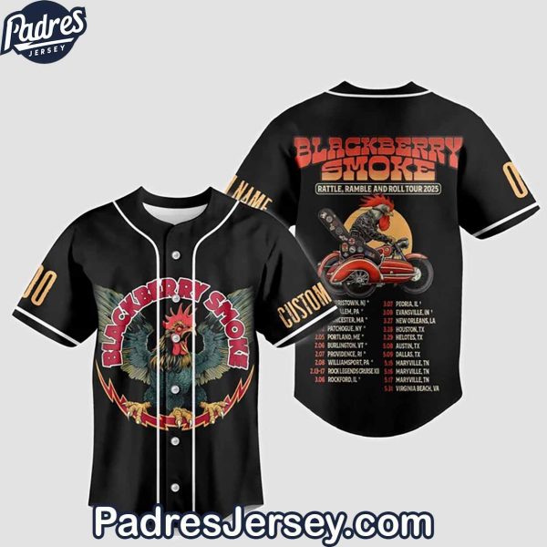 Blackberry Smoke Baseball Jersey Outfit Rattle Rattle And Roll Tour 2025 2