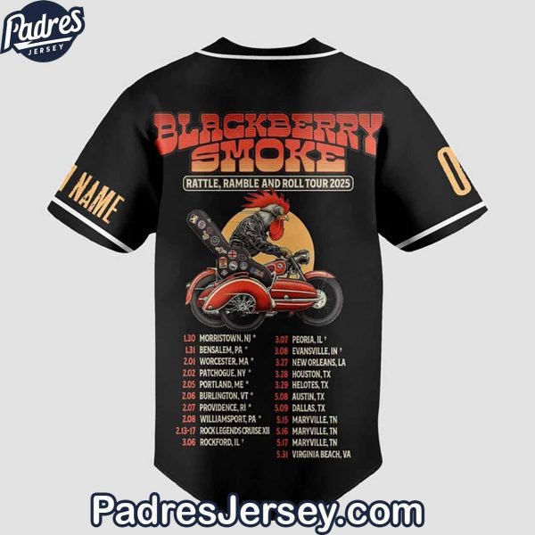 Blackberry Smoke Baseball Jersey Outfit Rattle Rattle And Roll Tour 2025 4