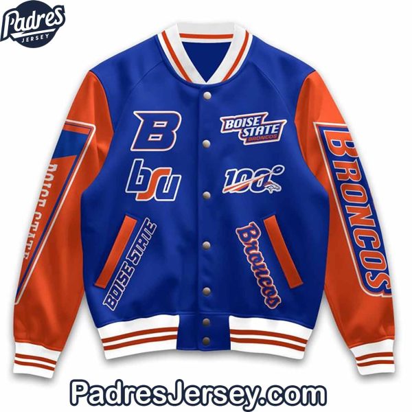 Boise State Broncos Football Baseball Jacket Outfit 2