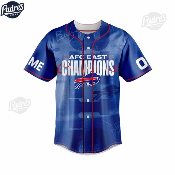 Buffalo Bills AFC EAST CHAMPIONS Baseball Jersey Outfit 3