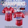 Buffalo Bills AFC EAST CHAMPIONS Red Baseball Jersey Outfit 1