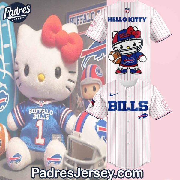 Buffalo Bills X Hello Kitty Baseball Jersey Outfit 1