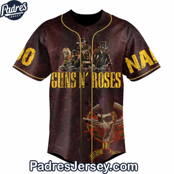 Custom Guns N Roses Knockin On Heavens Door Baseball Jersey Outfit 2